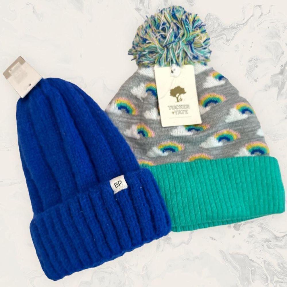 NWT Kids Bundle of two Benies : Tucker & Tate and BP. - One Size - Blue and Gree